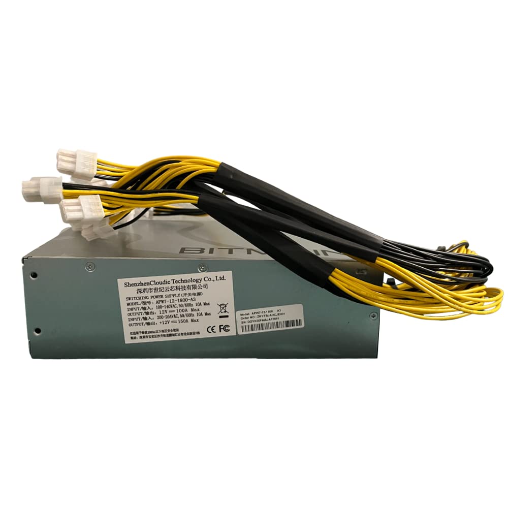 Unistar Miner Apw7 Psu For Litecoin And Dogecoin Miners(L3+, S9) Better Than Apw3++,10 Pin Connectors, Fba Shipping